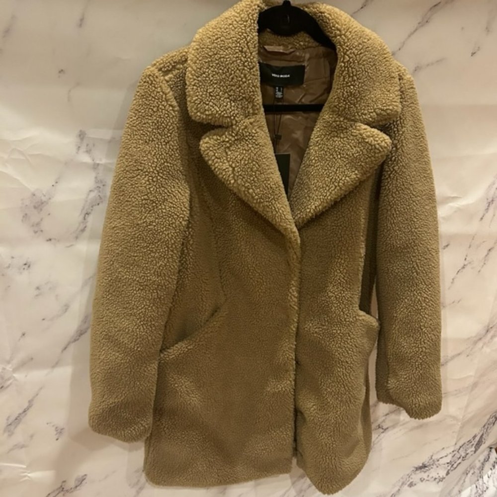 Vero Modo Tan Teddy Coat
